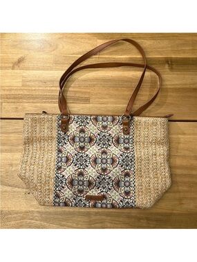 Sakroots Straw Tote Bag